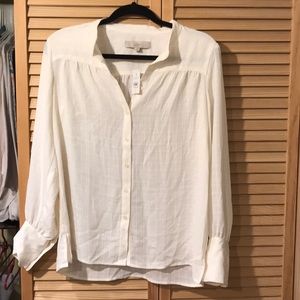 Cream loft blouse